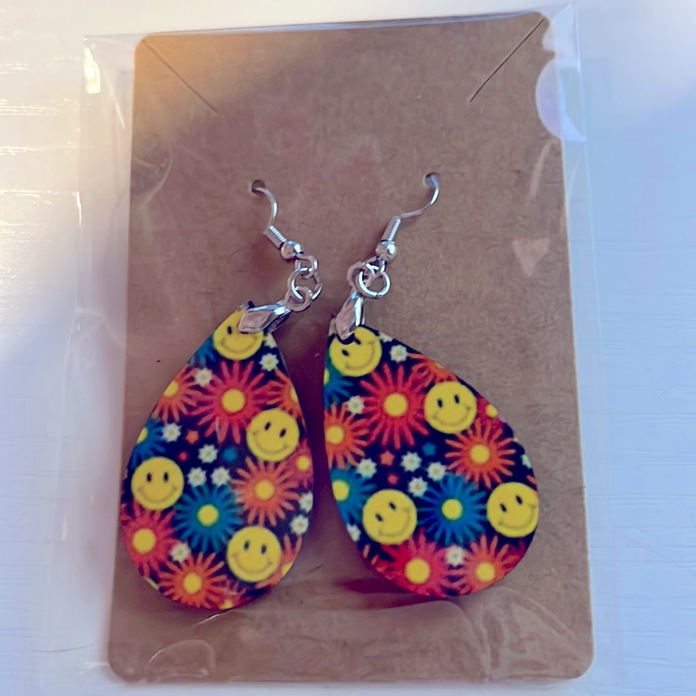 Wooden sublimated earrings